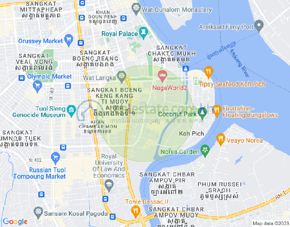 Sothearos 83, 百色河分区, 占卡蒙, 金边地图
