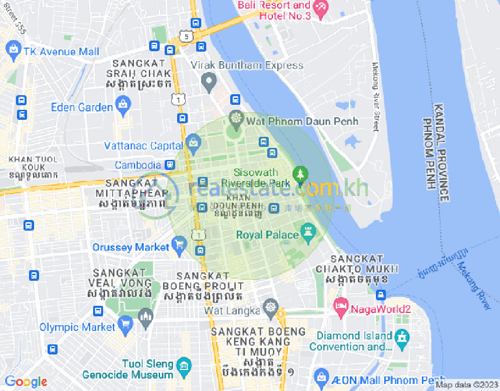新金边, 森速区, 金边地图