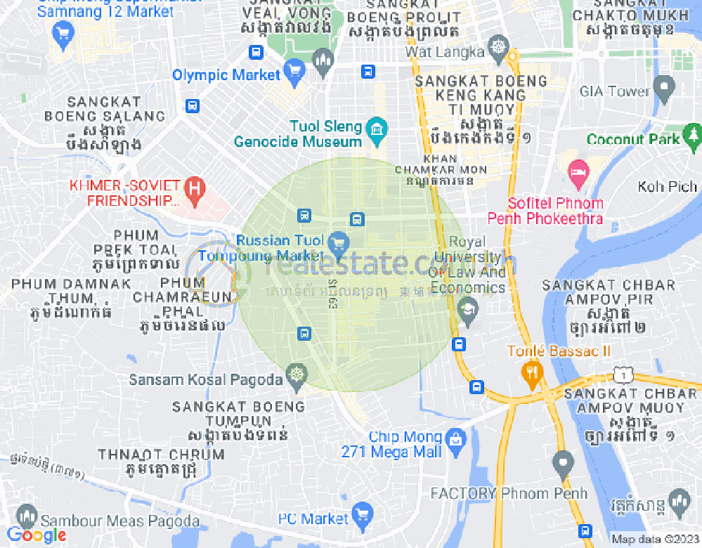 ផែនទី ទួលទំពូង១, ចំការមន, ភ្នំពេញ