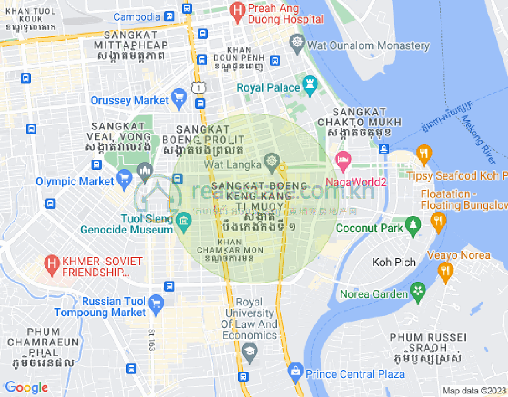 Map of BKK 1, Boeng Keng Kang, Phnom Penh