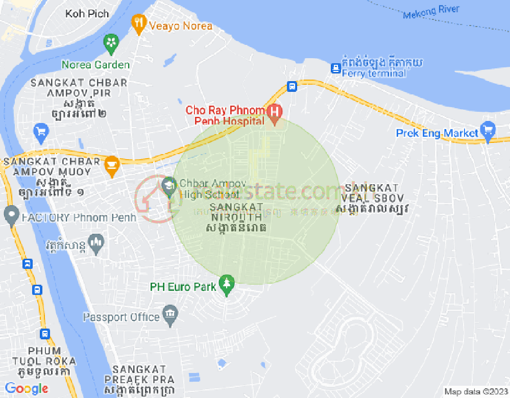 Nirouth分区, 铁桥头区, 金边地图