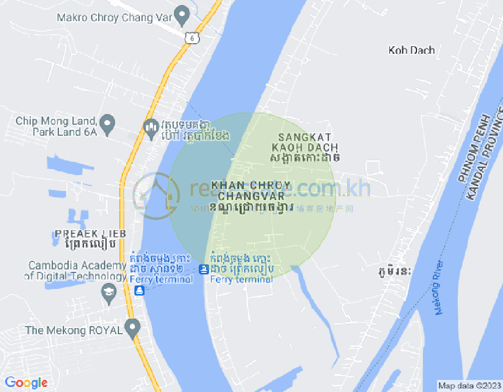 水净华区, 金边地图