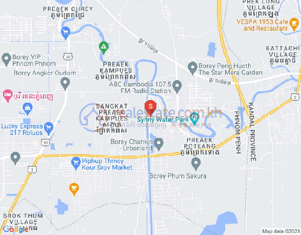 Mapa: Preaek Kampues, Dangkao, Phnom Penh