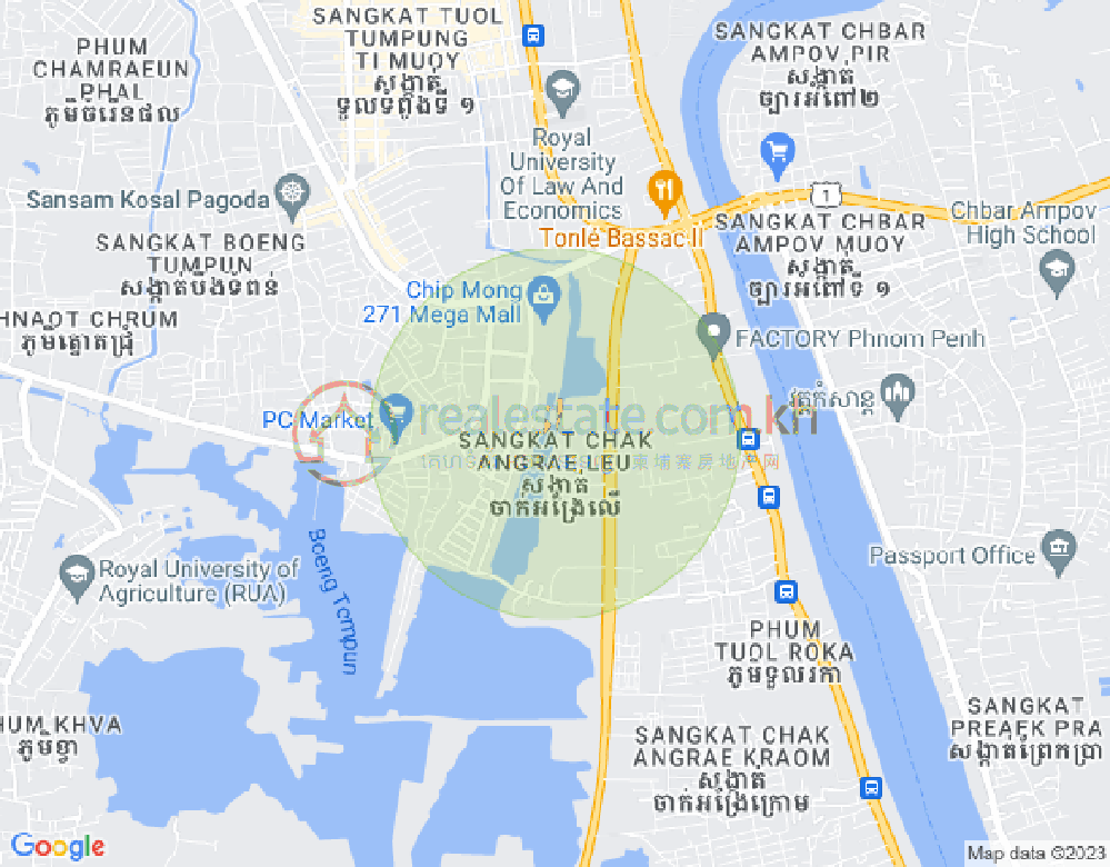 Mapa: Chak Angrae Leu, Meanchey, Phnom Penh