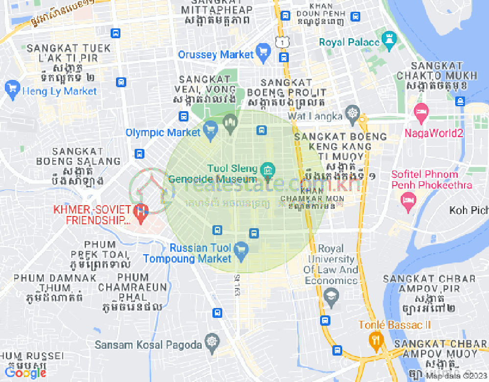 Mapa: BKK 1, Boeng Keng Kang, Phnom Penh