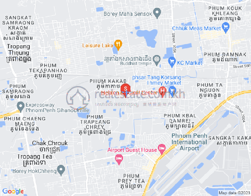 카카브2, 보리센차오구, 프놈펜 지도