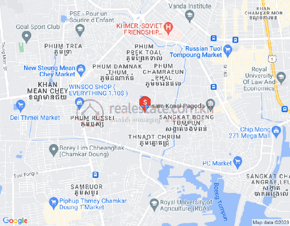 Map of Stueng Mean chey, Meanchey, Phnom Penh