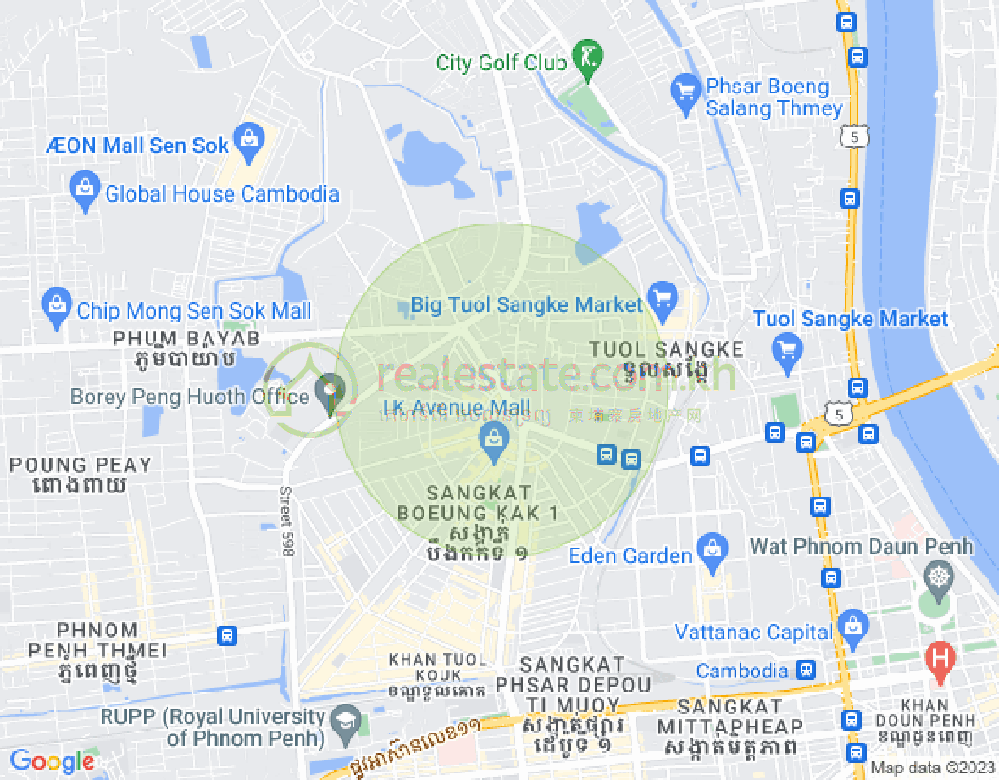 แผนที่ รุสเซ็ยแกว, พนมเปญ