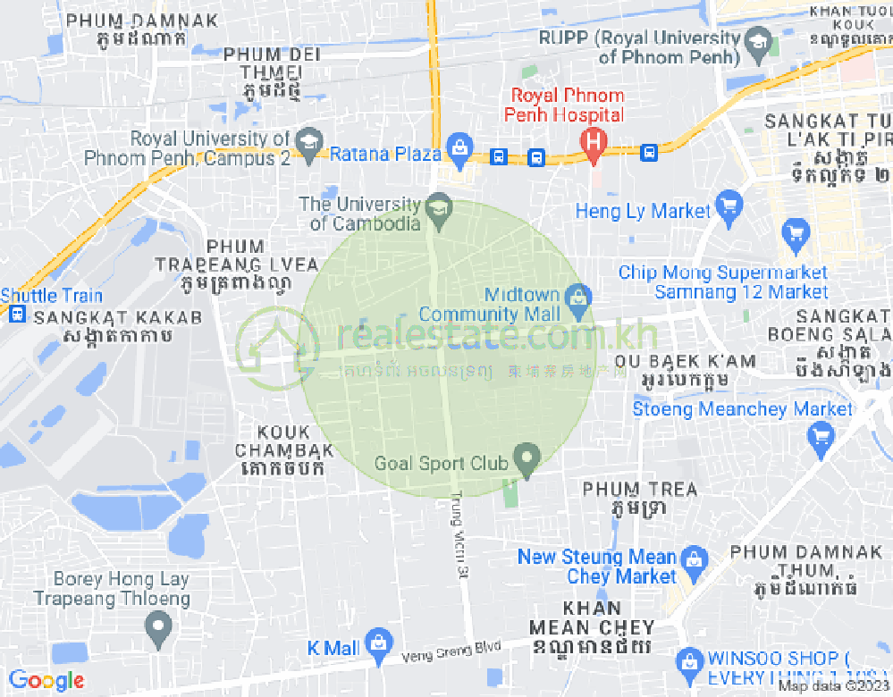 แผนที่ ตึกทลา, แซนสก, พนมเปญ