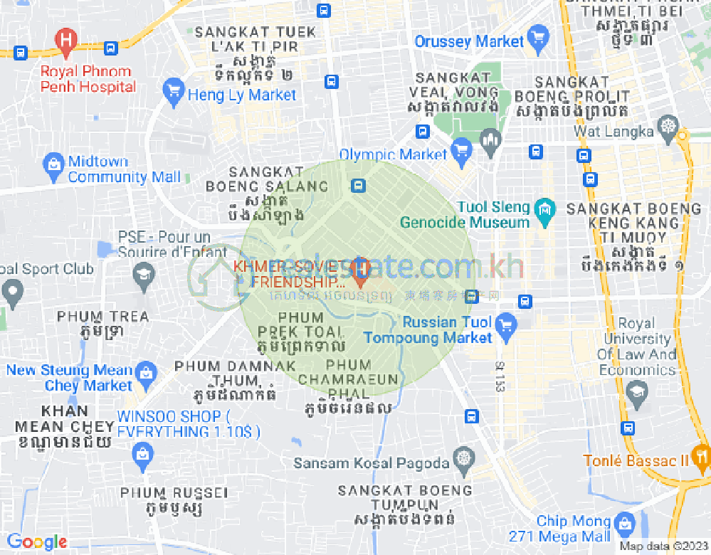 แผนที่ ตุมนบตึก, บึงเกงกอง, พนมเปญ