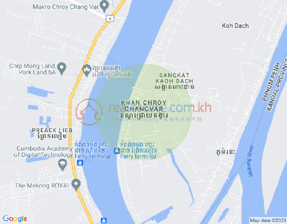 Mapa: Chroy Changvar, Phnom Penh
