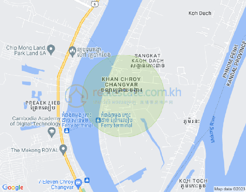 水净华区, 金边地图