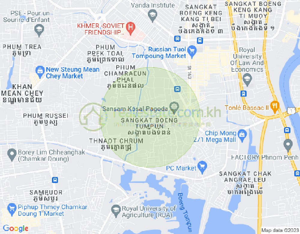 宣邦屯门1, 棉芷区, 金边地图