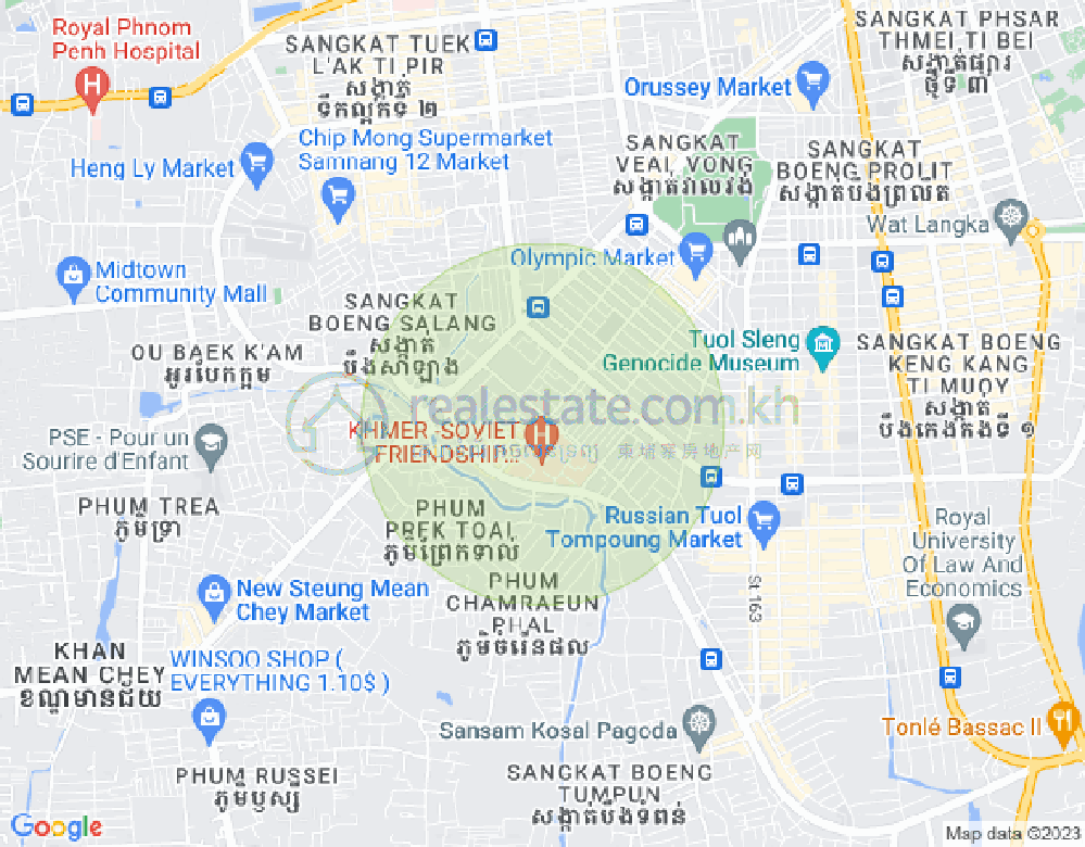 แผนที่ ตุมนบตึก, บึงเกงกอง, พนมเปญ