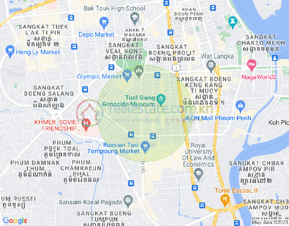 Map of BKK 1, Boeng Keng Kang, Phnom Penh