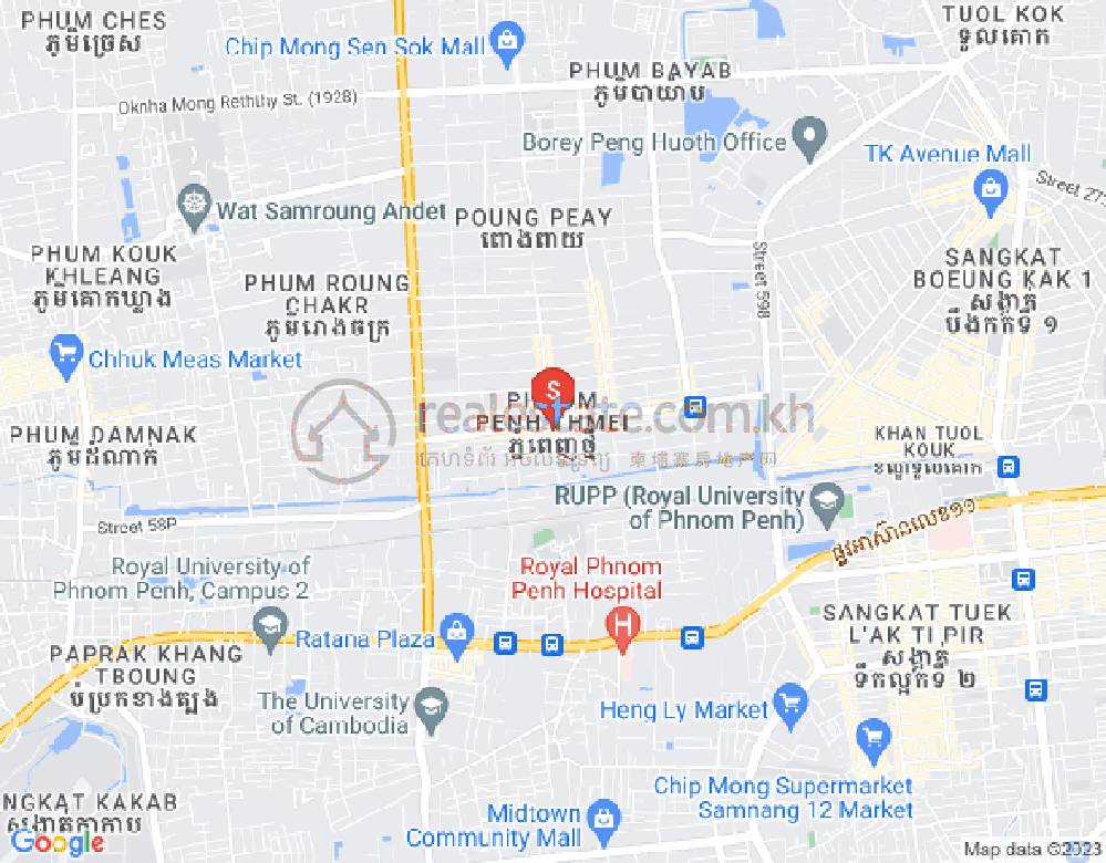 Map of Por Sen Chey, Phnom Penh
