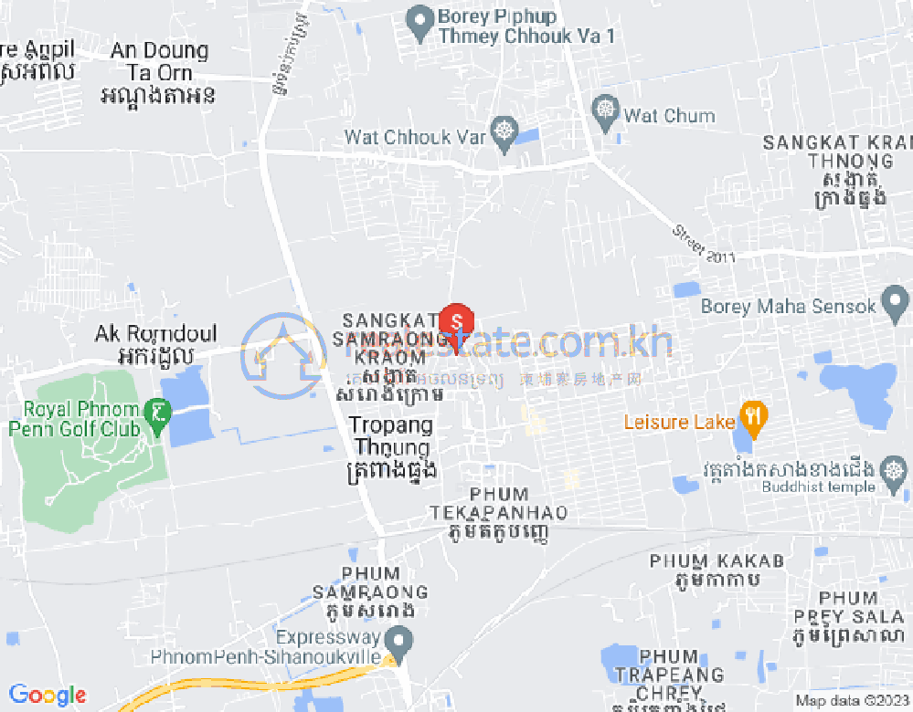 サムラオン・クラオム, ポーセンチェイ, プノンペンの地図