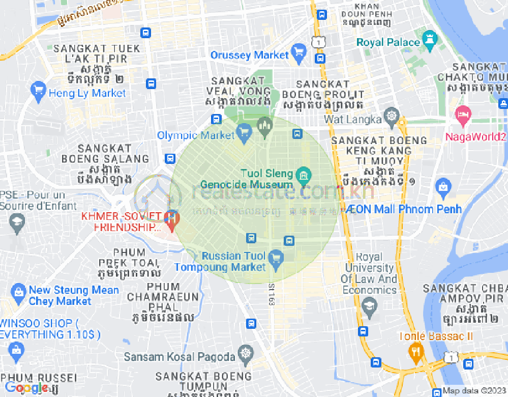 Mapa: BKK 1, Boeng Keng Kang, Phnom Penh