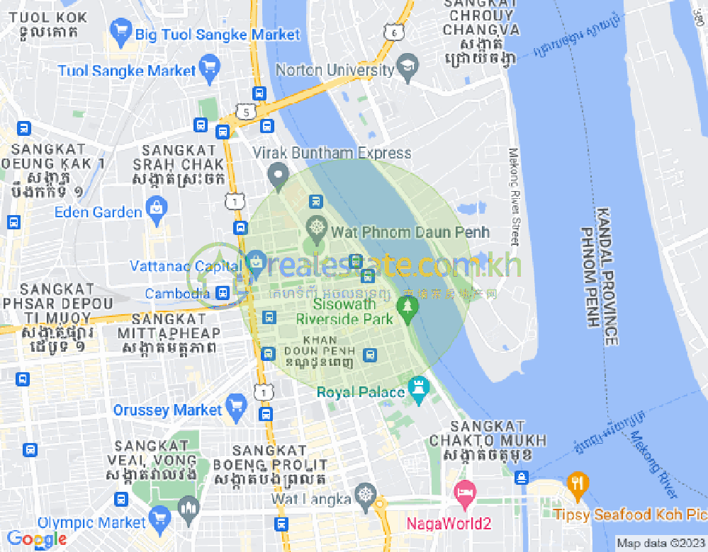 Карта Пса Чах, Доун Пень, Пномпень