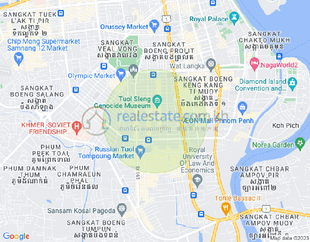 Mapa: BKK 3, Boeng Keng Kang, Phnom Penh