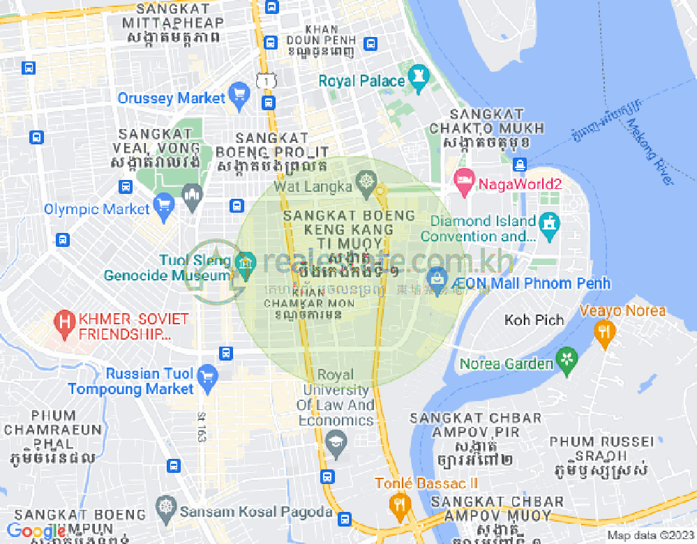 Map of BKK 1, Boeng Keng Kang, Phnom Penh