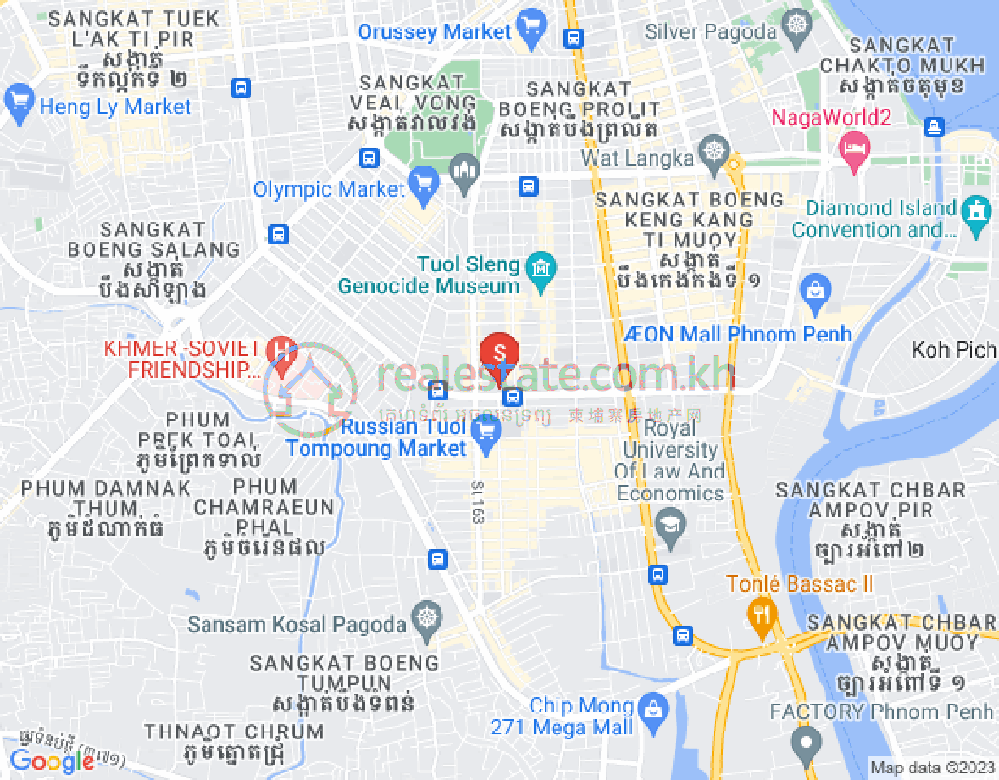 万景岗1分区（BKK1), 波哥堪, 金边地图