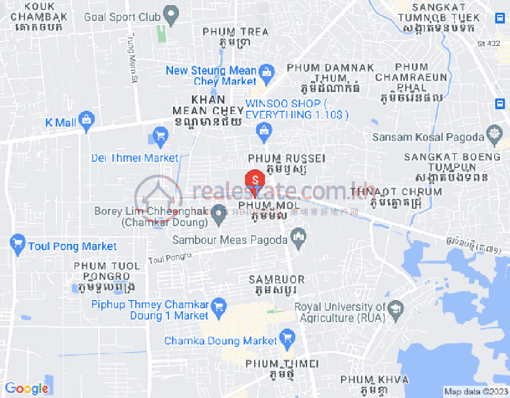Map of Meanchey, Phnom Penh