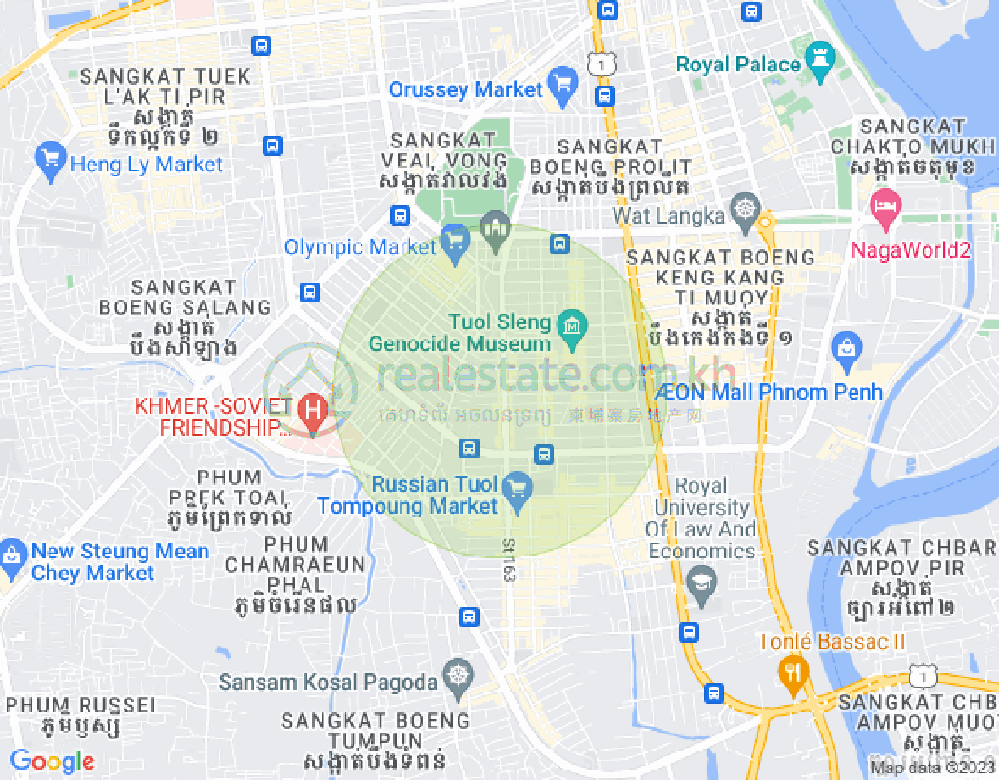 Mapa: BKK 1, Boeng Keng Kang, Phnom Penh