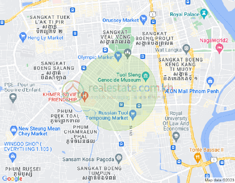 Mapa: BKK 1, Boeng Keng Kang, Phnom Penh