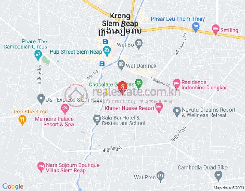 Sala Kamraeuk县, 暹粒地图