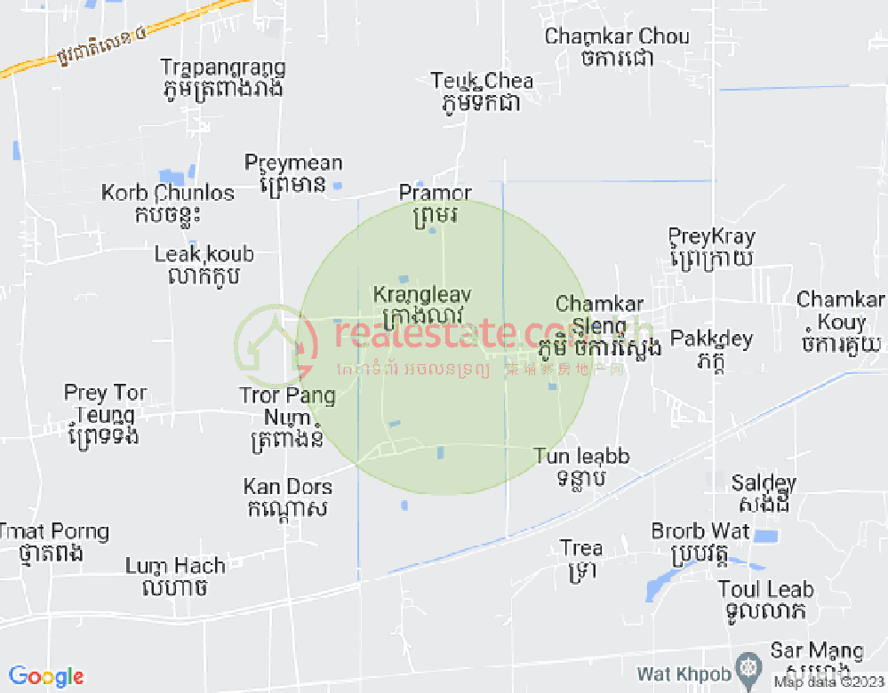 Mapa: Prey Puoch, Angk Snuol, Kandal