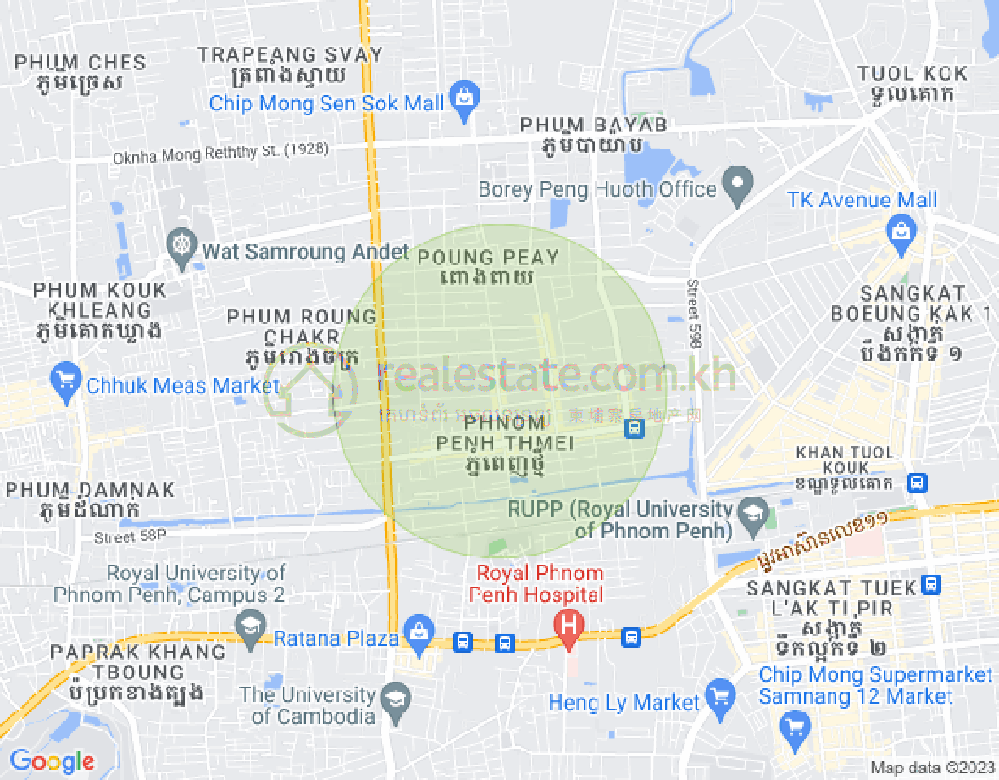 ផែនទី គោកឃ្លាំង, សែនសុខ, ភ្នំពេញ