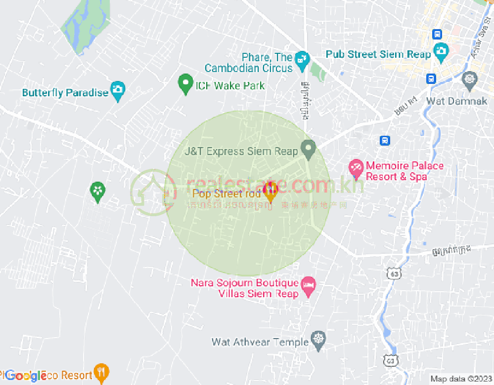 55 Krovat krong, Svay Dangkum分区, 暹粒地图
