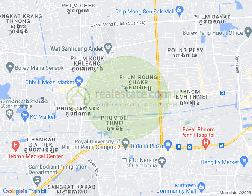 Carte de Phnom Penh Thmey, Sen Sok, Phnom Penh