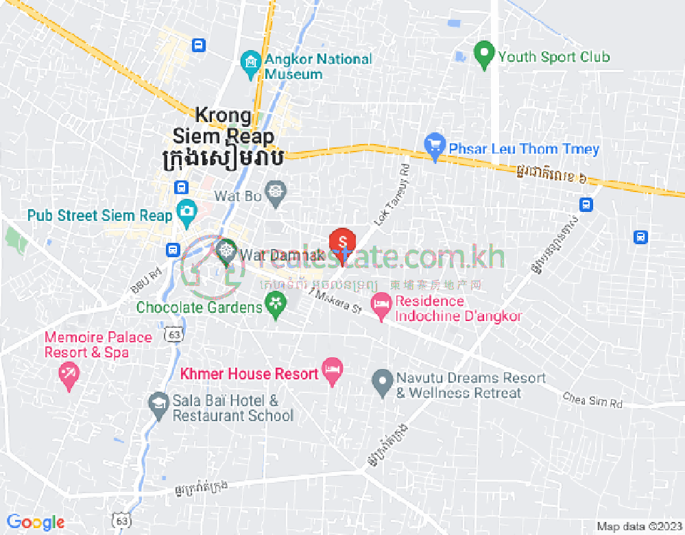 Svay Dangkum分区, 暹粒地图