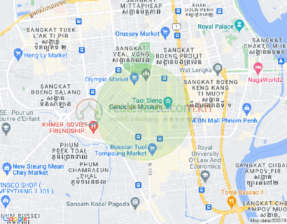 Mapa: BKK 1, Boeng Keng Kang, Phnom Penh