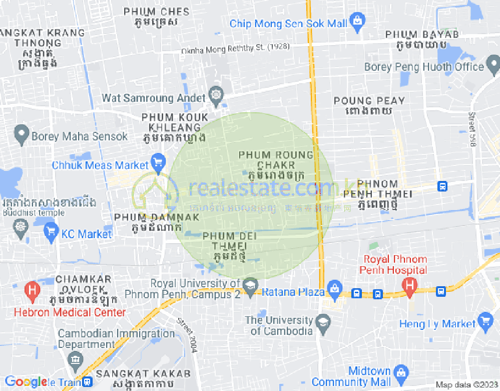 แผนที่ พนมเปญทเมย, แซนสก, พนมเปญ