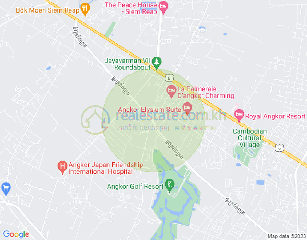 Map of Srangae, Siem Reap