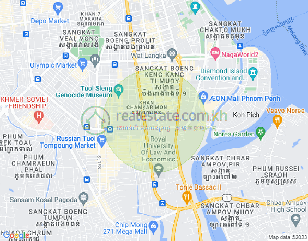 Map of BKK 1, Boeng Keng Kang, Phnom Penh