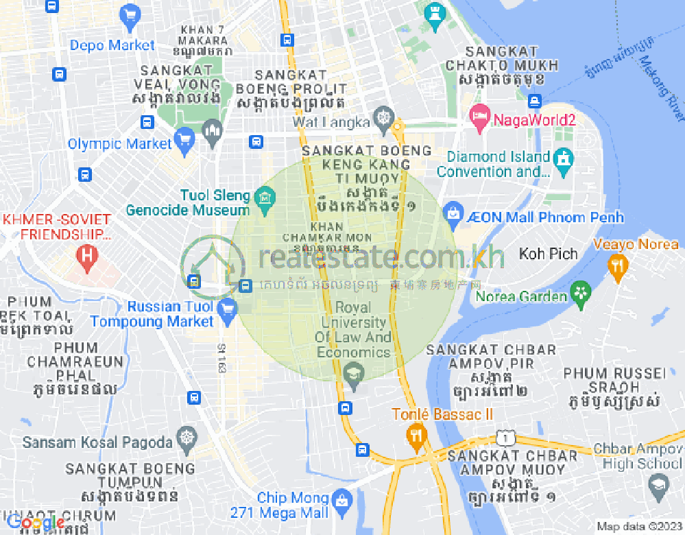 Map of BKK 1, Boeng Keng Kang, Phnom Penh