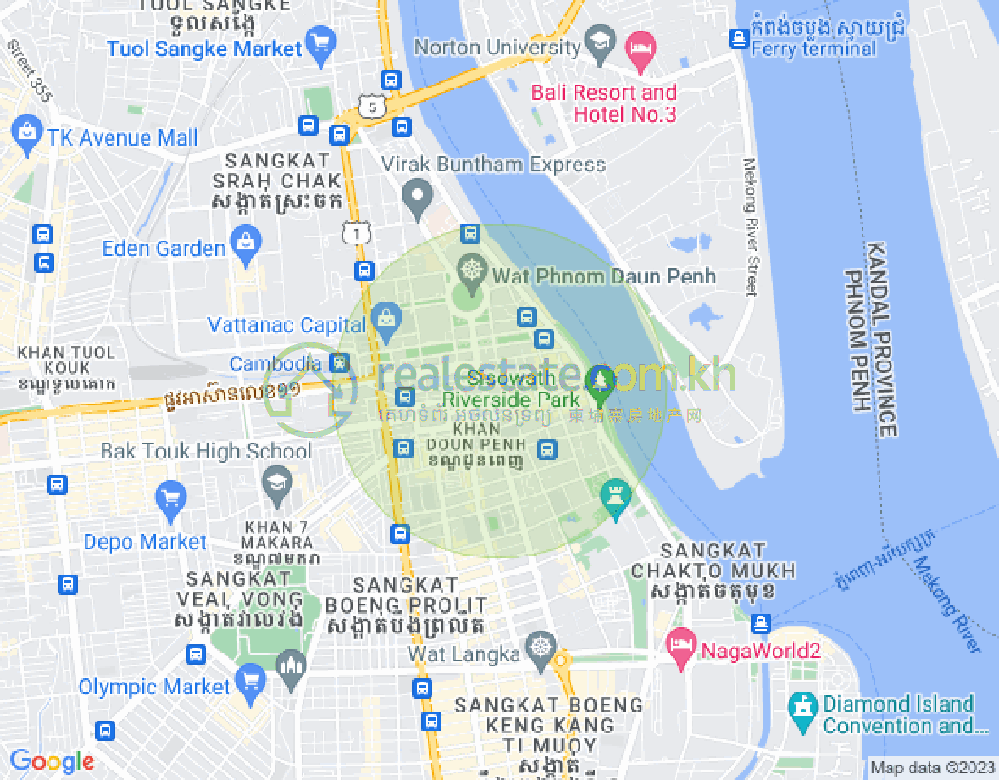 斯拉甲, 隆边区, 金边地图