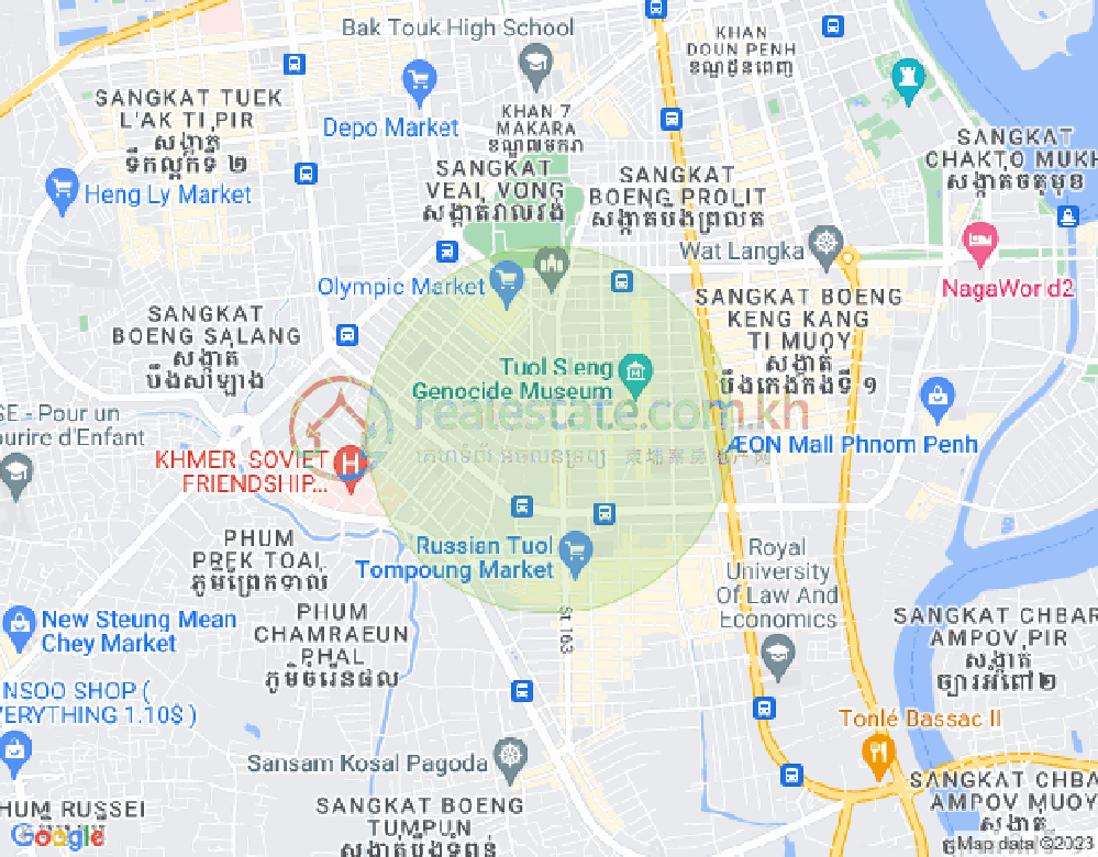 Mapa: BKK 1, Boeng Keng Kang, Phnom Penh