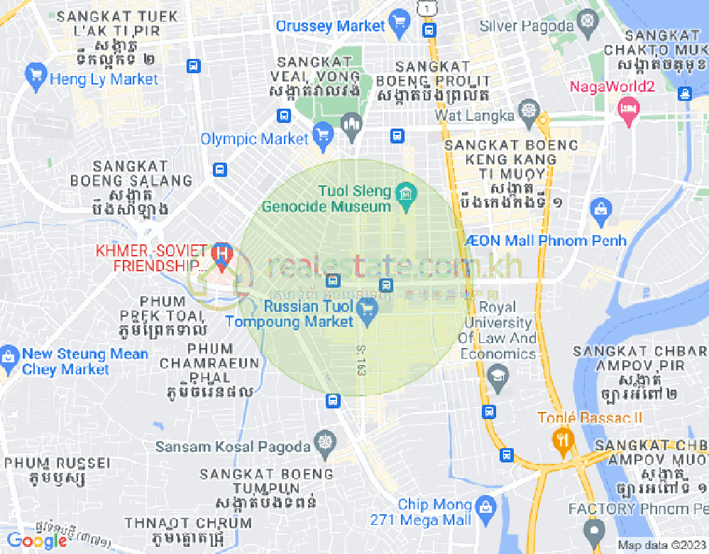 万景岗1分区（BKK1), 波哥堪, 金边地图
