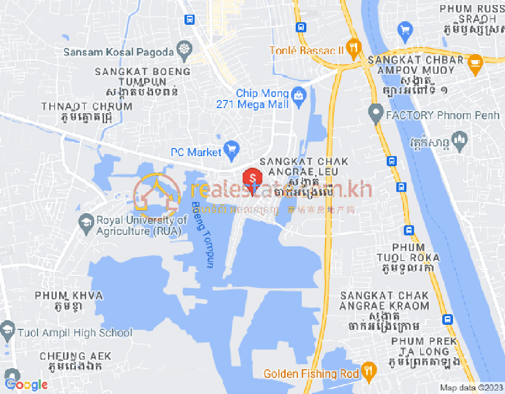 Boeung Tumpun分区, 棉芷区, 金边地图
