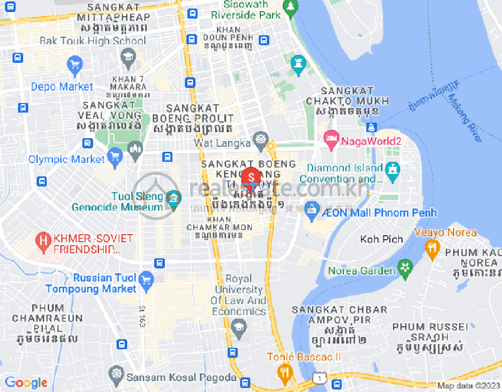 Map of BKK 1, Boeng Keng Kang, Phnom Penh