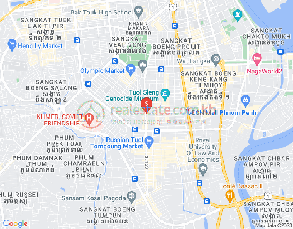Mapa: BKK 1, Boeng Keng Kang, Phnom Penh