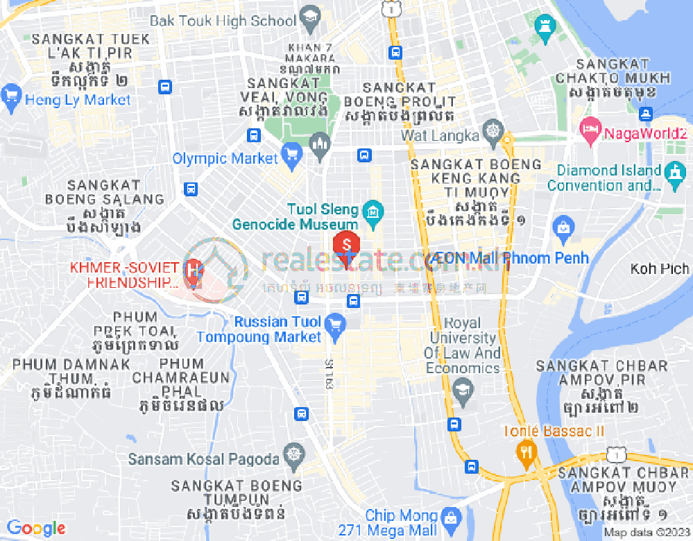 Mapa: BKK 1, Boeng Keng Kang, Phnom Penh