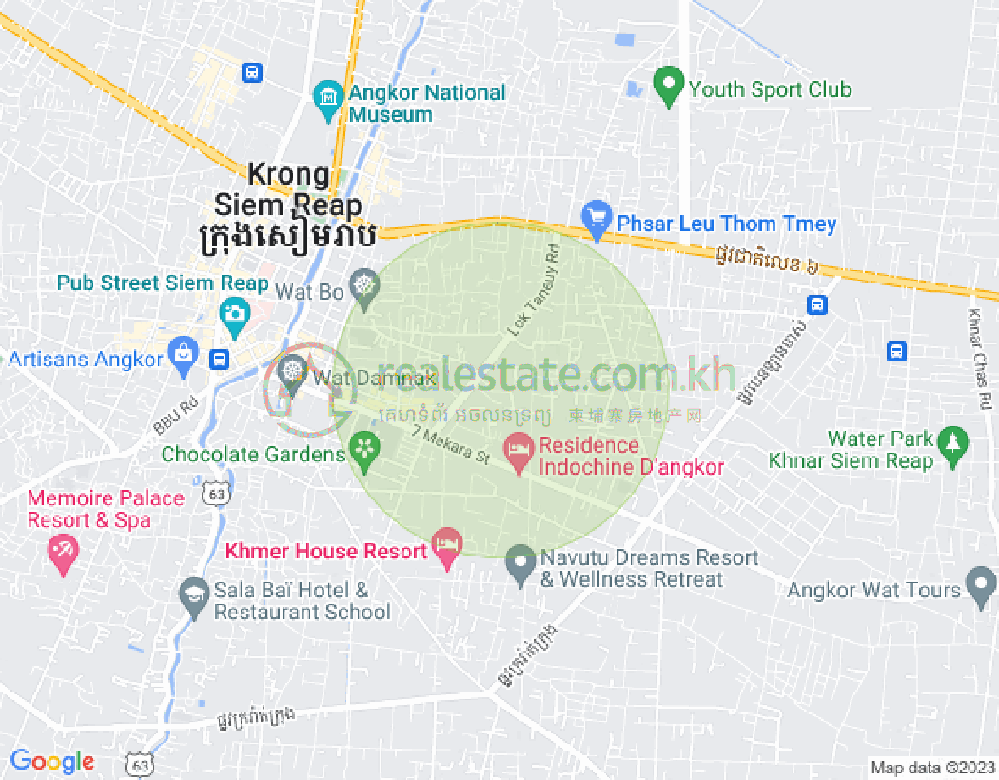 Svay Dangkum分区, 暹粒地图