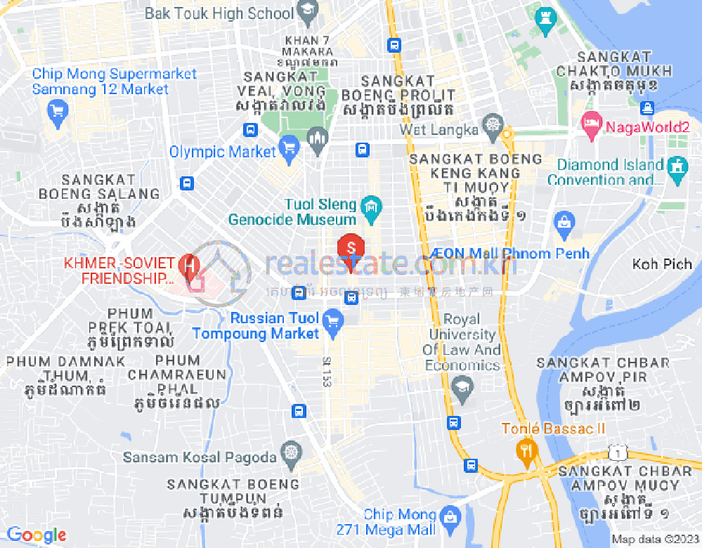 Map of BKK 3, Boeng Keng Kang, Phnom Penh