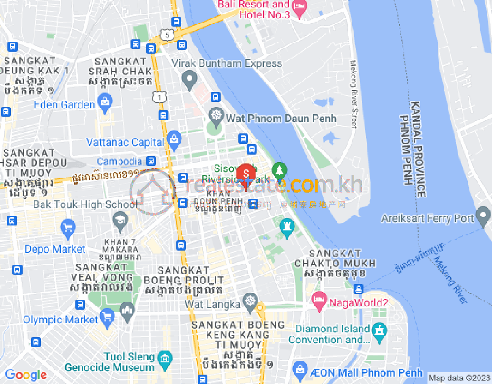 Mapa: Chey Chumneah, Daun Penh, Phnom Penh